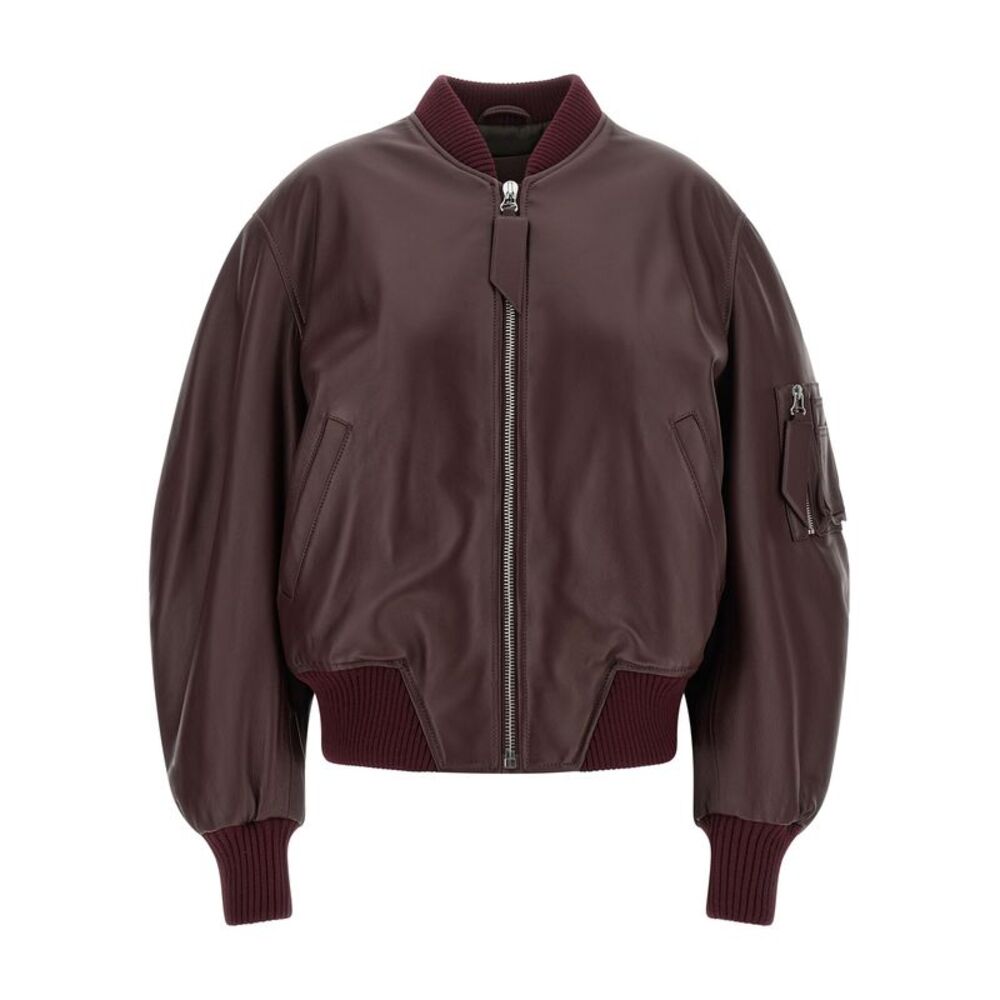 The Attico Bordeaux Lamb Leather Leather Women's Jacket